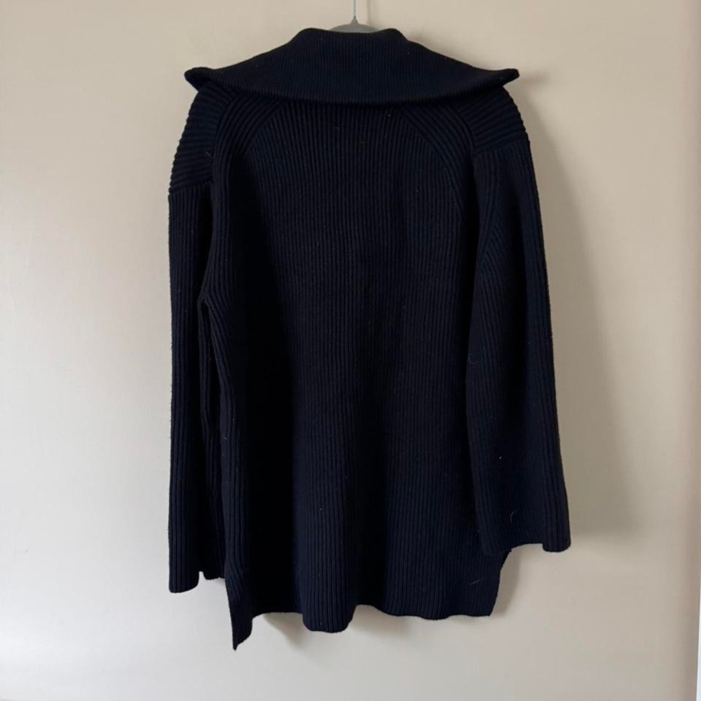 ZARA Navy Blue Full Zip Long Sleeve - Picture 5 of 6